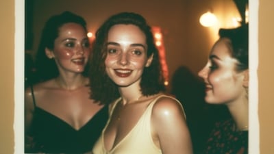 AI-generated picture of ‘people’ partying. (Twitter/@mileszim) AI-generated picture of ‘people’ partying. (Twitter/@mileszim)