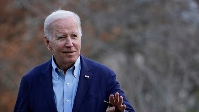 California Storm: US President Joe Biden is seen. (AP)