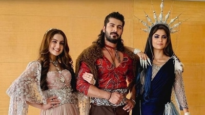 Sayantani Ghosh (right) with Tunisha Sharma and Sheezan Khan on sets of Ali Baba: Dastaan-e-Kabul. (file picture) Sayantani Ghosh (right) with Tunisha Sharma and Sheezan Khan on sets of Ali Baba: Dastaan-e-Kabul. (file picture)