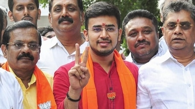 BJP leader Tejasvi Surya (PTI file photo) BJP leader Tejasvi Surya (PTI file photo)