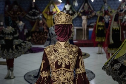 Some shopkeepers have used clothes to hide the faces. (AP) Some shopkeepers have used clothes to hide the faces. (AP)