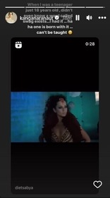 Kangana re-posted the video in which she is seen doing a catwalk in Fashion.