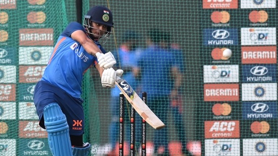 Ishan Kishan attends a practice session at Greenfield International Stadium in Thiruvananthapuram (AFP)