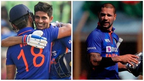 Shubman Gill is on the cusp of breaking Shikhar Dhawan and Virat Kohli's spectacular ODI record(AP-PTI)