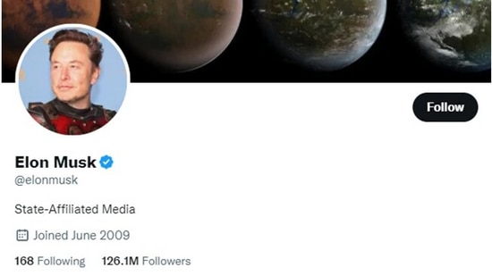 Elon Musk changed his twitter bio to 'state-affiliated media'. (Twitter)