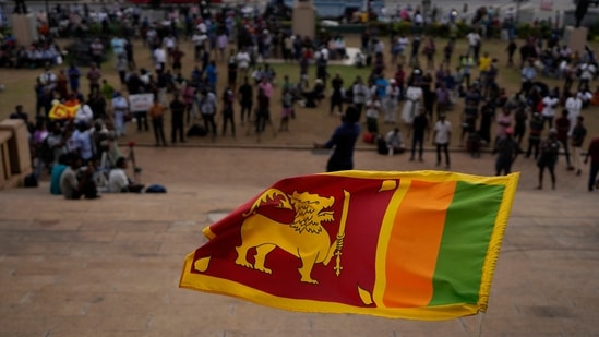 Sri Lanka Economic Crisis: A Sri Lankan flag is waved. (AP)