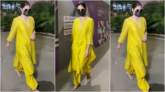 Katrina Kaif's simply elegant airport look in yellow salwar suit wins the  internet, fans say 'most beautiful'. Watch | Fashion Trends - Hindustan  Times