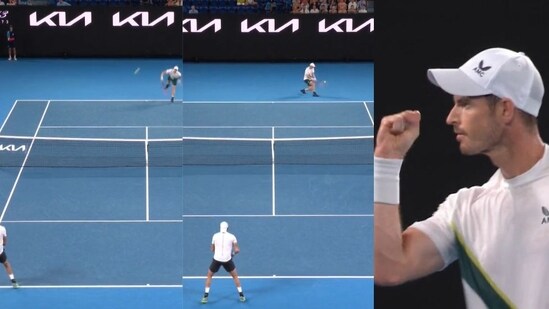 Australian Open 2023: Andy Murray won an epic rally vs Matteo Berrettini.(Twitter)