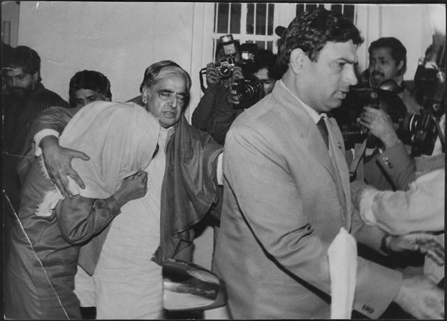 Home Minister Mufti Mohammad Sayeed with his daughter Rubaiya at his residence in New Delhi on 14 December 1989. (Sanjay Sharma/HT Photo) Home Minister Mufti Mohammad Sayeed with his daughter Rubaiya at his residence in New Delhi on 14 December 1989. (Sanjay Sharma/HT Photo)