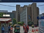 The main entrance to the OPD at AIIMS, New Delhi. (HT file)