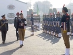 Chief of Defence Staff, General Anil Chauhan visits NCC Republic Day Camp, in New Delhi on Tuesday (ANI)