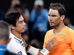 Rafael Nadal congratulates Mackenzie McDonald following their second round match at the Australian Open(AP) Rafael Nadal congratulates Mackenzie McDonald following their second round match at the Australian Open(AP)