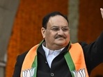 JP Nadda addressed the BJP’s two-day national executive committee meeting that began in New Delhi on Monday. (Hindustan Times) JP Nadda addressed the BJP’s two-day national executive committee meeting that began in New Delhi on Monday. (Hindustan Times)
