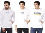Sweatshirts are a popular choice of a garment for men.