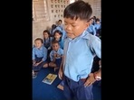 Kid singing Nepali song Sasurali Jane Ho in classroom. (Twitter/@AlongImna) Kid singing Nepali song Sasurali Jane Ho in classroom. (Twitter/@AlongImna)