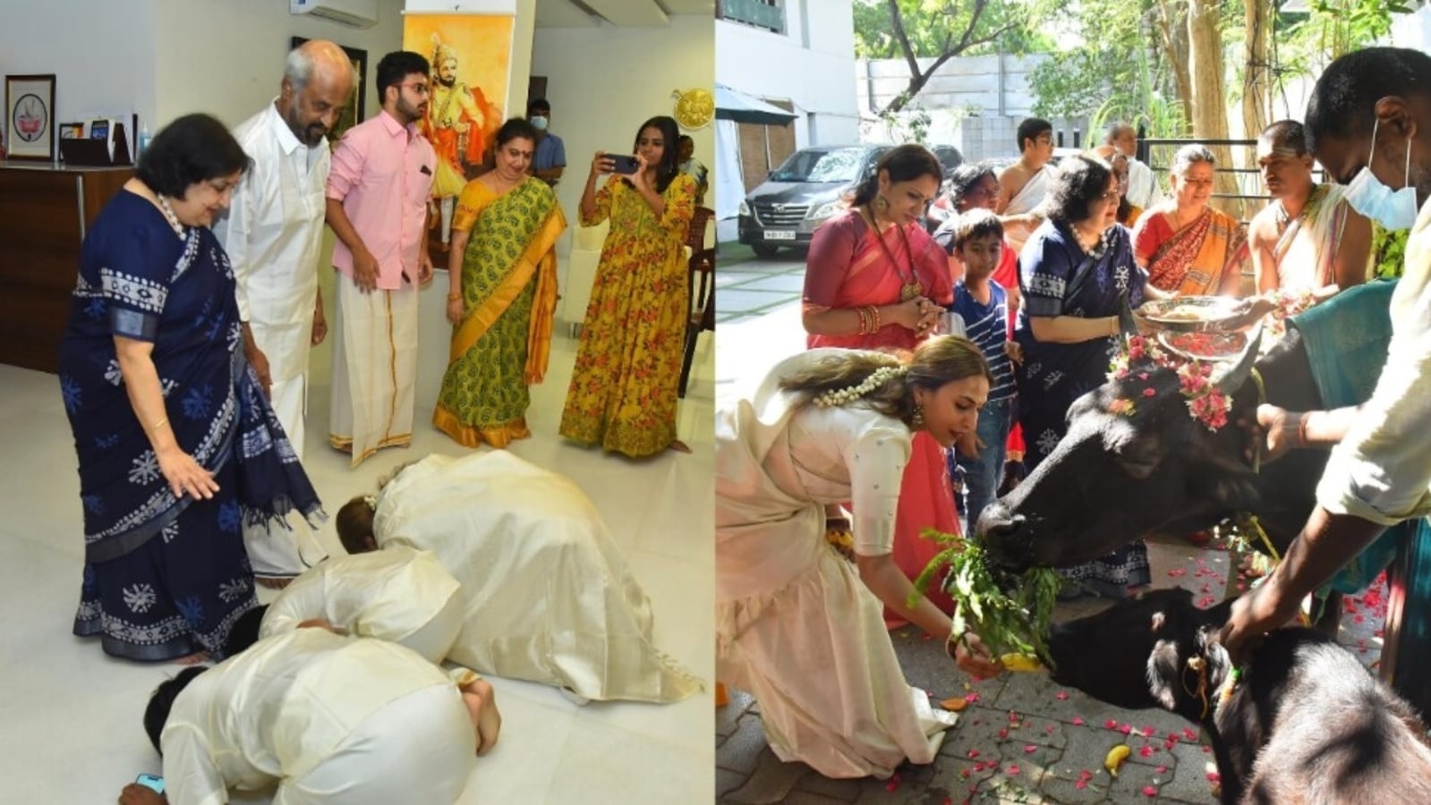 Aishwaryaa shares pics as she celebrates Pongal with dad Rajinikanth, fans miss ‘Dhanush anna’. See post