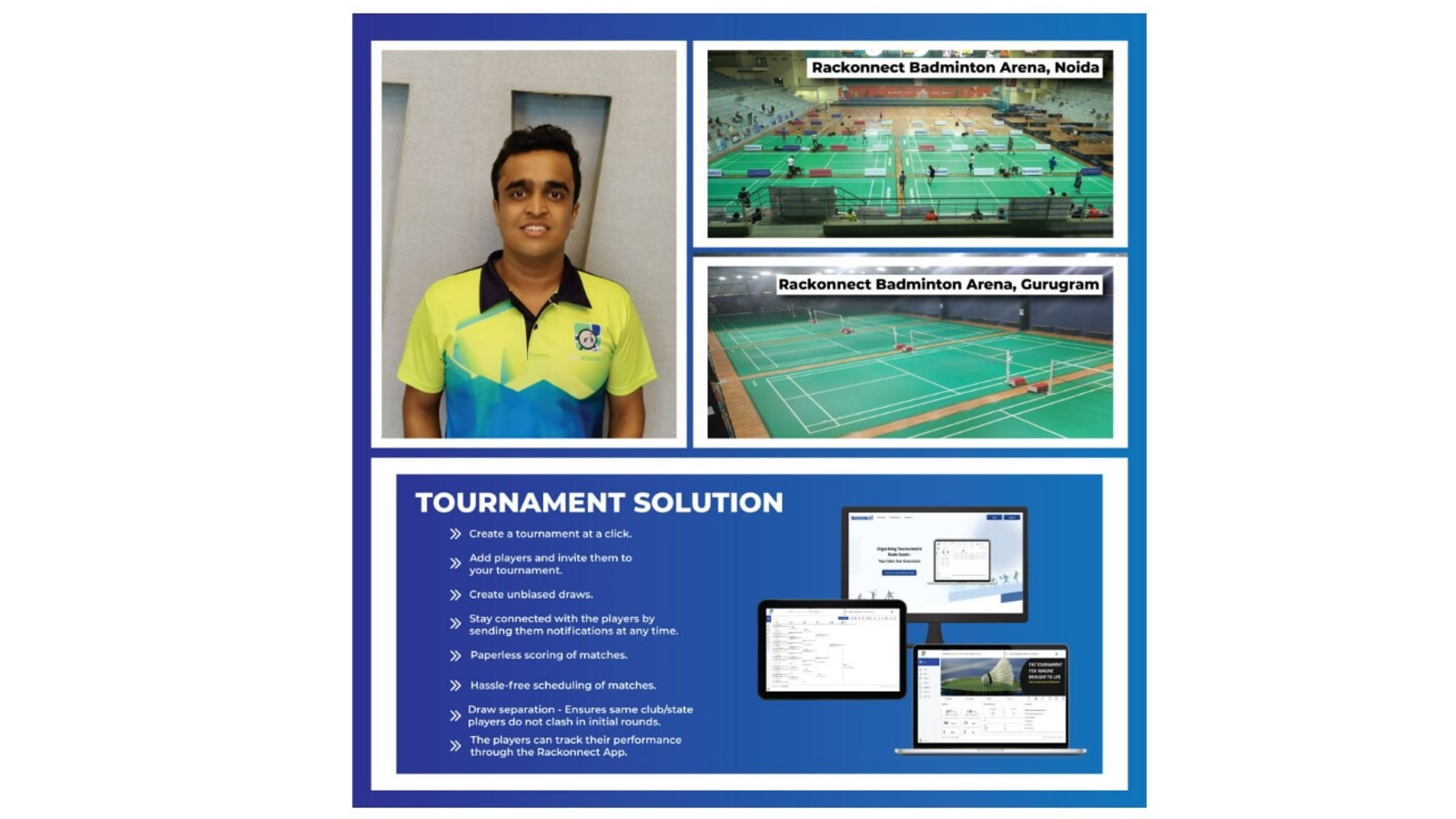 Rackonnect A name synonymous to Indian Racket sports focused on Badminton 