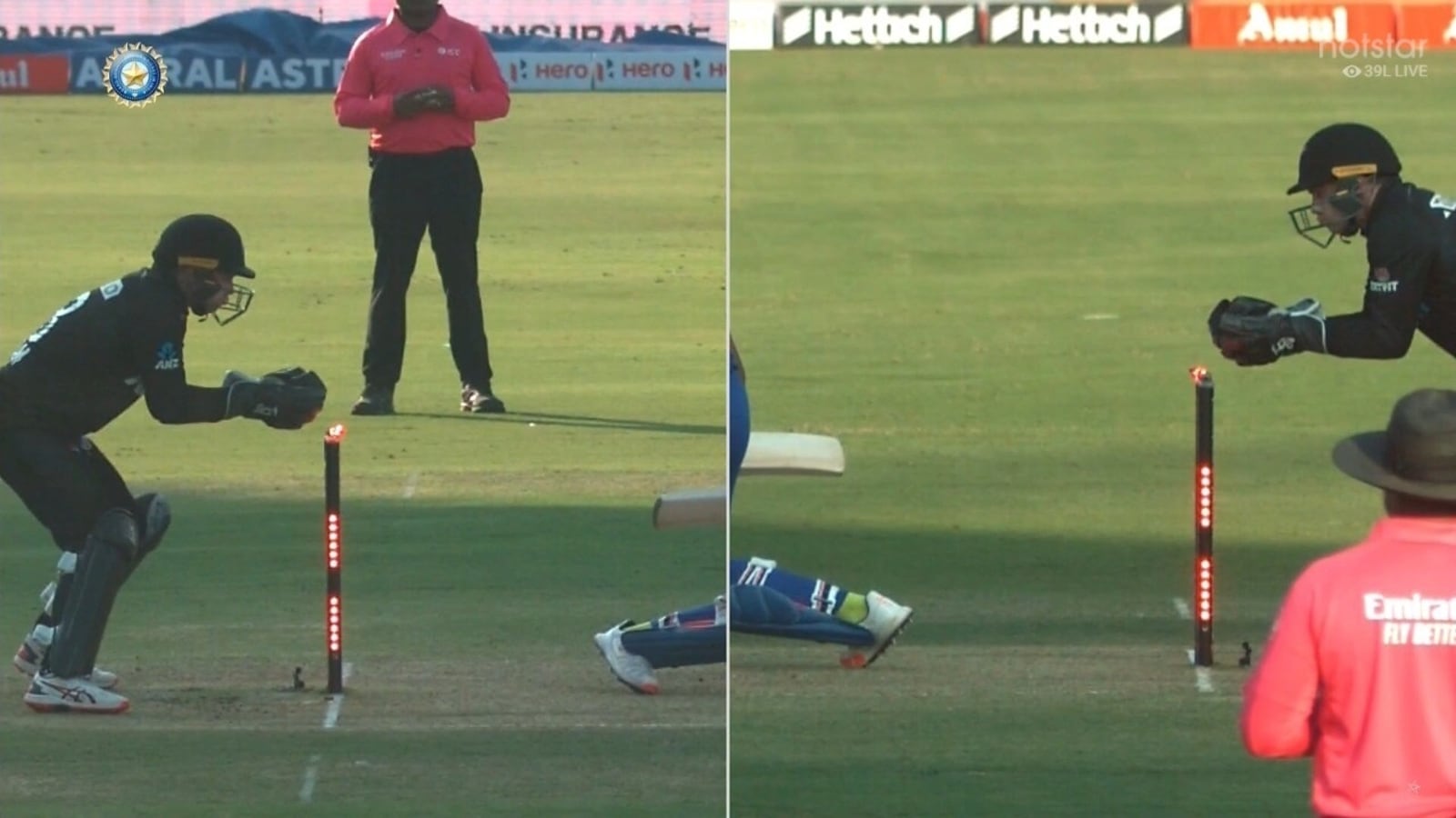 Watch: Huge controversy as Hardik given out in freak dismissal ...