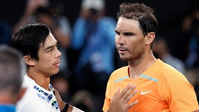 Rafael Nadal congratulates Mackenzie McDonald following their second round match at the Australian Open (AP) Rafael Nadal congratulates Mackenzie McDonald following their second round match at the Australian Open (AP)