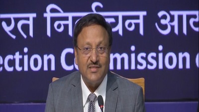 Chief election commissioner Rajiv Kumar urged people to vote and be a part of the festival of democracy. (ANI) Chief election commissioner Rajiv Kumar urged people to vote and be a part of the festival of democracy. (ANI)