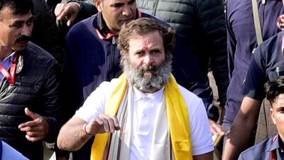 Congress leader Rahul Gandhi’s Bharat Jodo Yatra is set to enter Jammu and Kashmir on Thursday afternoon via Lakhanpur, party’s J&K spokesperson Ravinder Sharma said on Wednesday. (ANI)