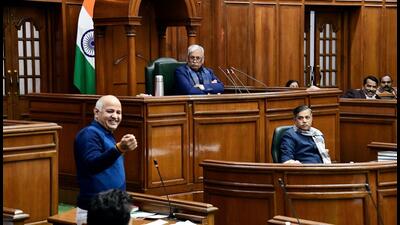 New Delhi, Jan 18 (ANI): Delhi Deputy Chief Minister Manish Sisodia speaks during the last day of the Winter Session of the Delhi Legislative Assembly, in New Delhi on Wednesday. (ANI Photo) (Delhi Government) New Delhi, Jan 18 (ANI): Delhi Deputy Chief Minister Manish Sisodia speaks during the last day of the Winter Session of the Delhi Legislative Assembly, in New Delhi on Wednesday. (ANI Photo) (Delhi Government)