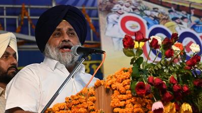 SAD president Sukhbir Singh Badal attended the wedding of militant leader Jarnail Bhindranwale’s grandson on November 4. (AFP) SAD president Sukhbir Singh Badal attended the wedding of militant leader Jarnail Bhindranwale’s grandson on November 4. (AFP)