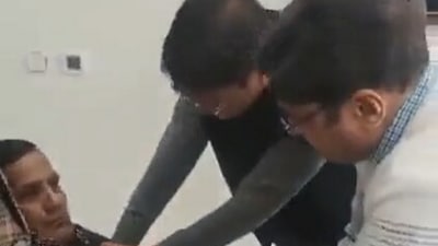Chandigarh health secretary Yashpal Garg saved the life of a man by giving CPR to a man. (Twitter) Chandigarh health secretary Yashpal Garg saved the life of a man by giving CPR to a man. (Twitter)
