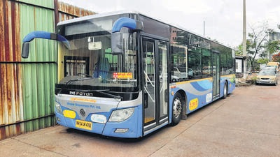 Thane, India - January 18, 2023: More TMC electric buses to be added in the fleet of the transport service by the end of January month, in Thane, India, on Wednesday, January 18, 2023. (Praful Gangurde/HT Photo) (HT PHOTO) Thane, India - January 18, 2023: More TMC electric buses to be added in the fleet of the transport service by the end of January month, in Thane, India, on Wednesday, January 18, 2023. (Praful Gangurde/HT Photo) (HT PHOTO)