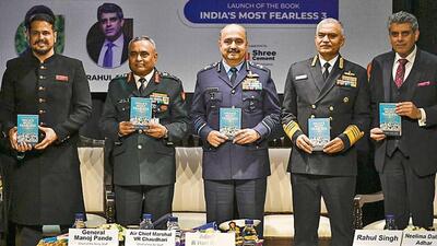 The book is the third in a series and includes true stories of courage of Indian military personnel. (Raj K Raj )(HT Photo)) The book is the third in a series and includes true stories of courage of Indian military personnel. (Raj K Raj )(HT Photo))
