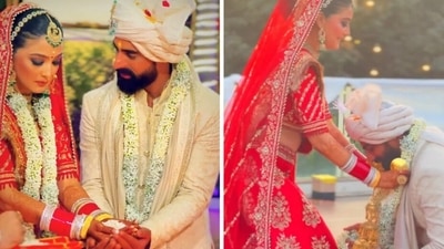 Tushar Kalia and his wife, Triveni Barman at their wedding. Tushar Kalia and his wife, Triveni Barman at their wedding.