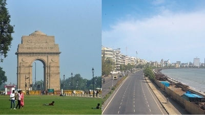 Delhi's India Gate ((Photo by Raj K Raj/Hindustan Times) and Mumbai's Marine Drive ((Pratik Chorge/HT Photo) Delhi's India Gate ((Photo by Raj K Raj/Hindustan Times) and Mumbai's Marine Drive ((Pratik Chorge/HT Photo)