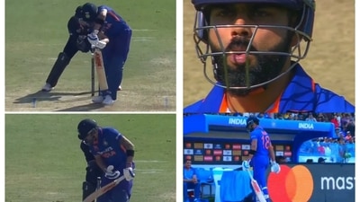 Virat Kohli was stunned by Mitchell Santner Virat Kohli was stunned by Mitchell Santner