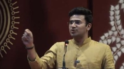 Tejasvi Surya on December 10 accidentally opened the emergency exit of the IndiGo plane. during boarding.