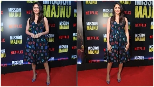 Mrunal Thakur at Mission Majnu screening. (HT Photo/Varinder Chawla) Mrunal Thakur at Mission Majnu screening. (HT Photo/Varinder Chawla)