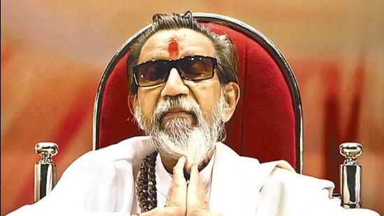 Shiv Sena supremo Bal Thackeray is seen during a function organised to celebrate the 41st foundation day of the party in Mumbai. HT/Vijayanand Gupta/Files