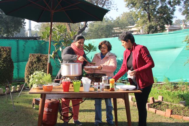 Sharmishtha Ghosh (centre) with her business partners Bhavna Rao (right) and Sadhana (left). Sharmishtha Ghosh (centre) with her business partners Bhavna Rao (right) and Sadhana (left).