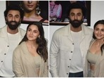 Alia Bhatt makes effortless styling look easy in chic powersuit with Ranbir Kapoor. Alia Bhatt makes effortless styling look easy in chic powersuit with Ranbir Kapoor.