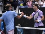 Jenson Brooksby, left, of the U.S. is congratulated by Casper Ruud of Norway following their second round match at the Australian Open tennis championship in Melbourne, Australia, Thursday, Jan. 19, 2023. (AP Photo/Dita Alangkara)(AP) Jenson Brooksby, left, of the U.S. is congratulated by Casper Ruud of Norway following their second round match at the Australian Open tennis championship in Melbourne, Australia, Thursday, Jan. 19, 2023. (AP Photo/Dita Alangkara)(AP)