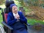 Sister Andre, Lucile Randon in the registry of birth, the eldest French and European citizen, prays in a wheelchair, on the eve of her 117th birthday. Sister Andre, Lucile Randon in the registry of birth, the eldest French and European citizen, prays in a wheelchair, on the eve of her 117th birthday.