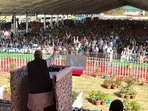File Photo of Home Minister Amit Shah's rally in Baramulla in Kashmir. File Photo of Home Minister Amit Shah's rally in Baramulla in Kashmir.