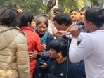 Brinda Karat reached Jantar Mantar. 