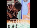Indian woman named S. Odelia Jasmine arranging the chess pieces for Guinness World Record. (Instagram/@guinnessworldrecords) Indian woman named S. Odelia Jasmine arranging the chess pieces for Guinness World Record. (Instagram/@guinnessworldrecords)