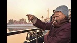Bihar chief minister Nitish Kumar during the 'Samadhan Yatra' in Bihar’s Madhubani district. (PTI) Bihar chief minister Nitish Kumar during the 'Samadhan Yatra' in Bihar’s Madhubani district. (PTI)
