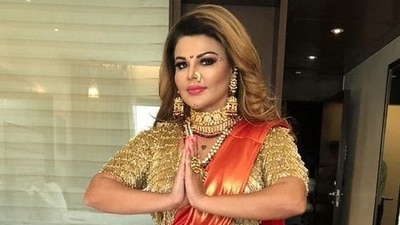 Rakhi Sawant has been detained by police in Mumbai. Rakhi Sawant has been detained by police in Mumbai.