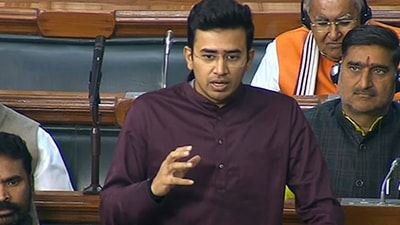 South Bengaluru MP Tesjasvi Surya is at the centre of a massive controversy after he 'mistakenly' opened the emergency exit of an IndiGo flight on January 10. (ANI) South Bengaluru MP Tesjasvi Surya is at the centre of a massive controversy after he 'mistakenly' opened the emergency exit of an IndiGo flight on January 10. (ANI)