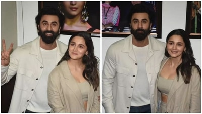 Alia Bhatt makes effortless styling look easy in chic powersuit with Ranbir Kapoor. Alia Bhatt makes effortless styling look easy in chic powersuit with Ranbir Kapoor.