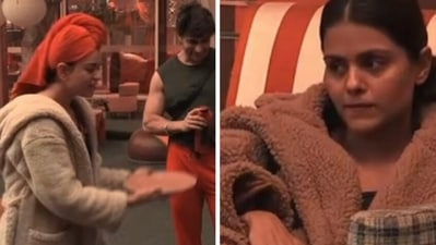 A still from the promo of Bigg Boss 16 featuring Priyanka Choudhary, Shalin Bhanot and Soundarya Sharma. A still from the promo of Bigg Boss 16 featuring Priyanka Choudhary, Shalin Bhanot and Soundarya Sharma.