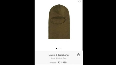 D&G sells a khaki ski mask cap that costs ₹40,000. Many people are calling it as monkey cap. (Twitter/@swatiatrest) D&G sells a khaki ski mask cap that costs ₹40,000. Many people are calling it as monkey cap. (Twitter/@swatiatrest)
