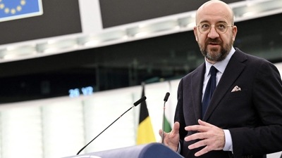 Russia-Ukraine War: European Council President Charles Michel delivers a speech. (AFP)